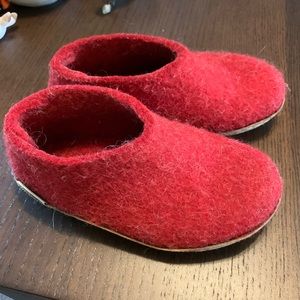 Red Glerups House Shoes Slippers Size 27